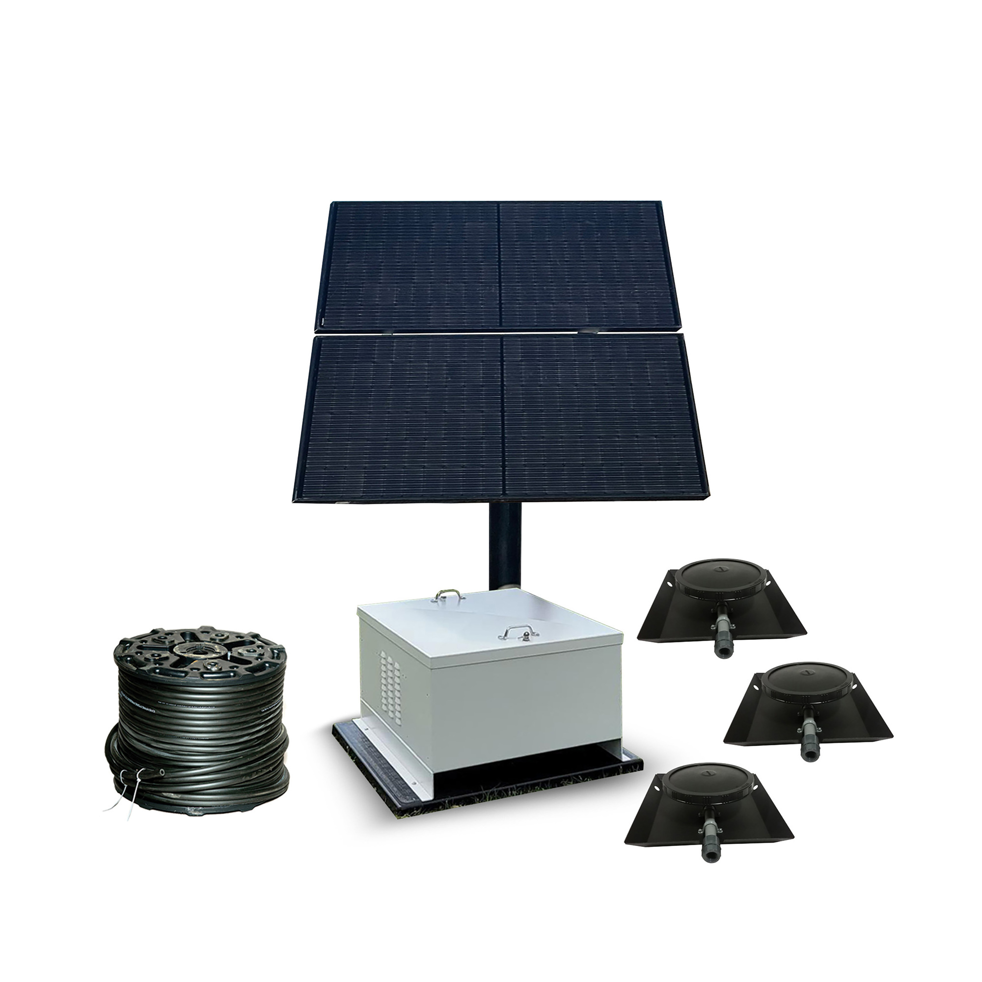 Outdoor Water Solutions, NightAir III – Battery Backup Solar Pond Aerator, Volts 24, Model# SBB2425003S